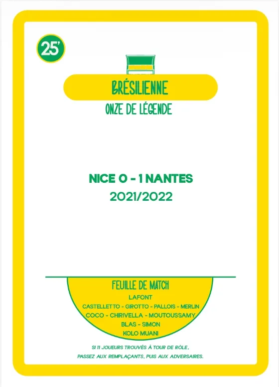 Jeu de cartes FC Nantes Banquette Jaunes & Verts – visuel 6