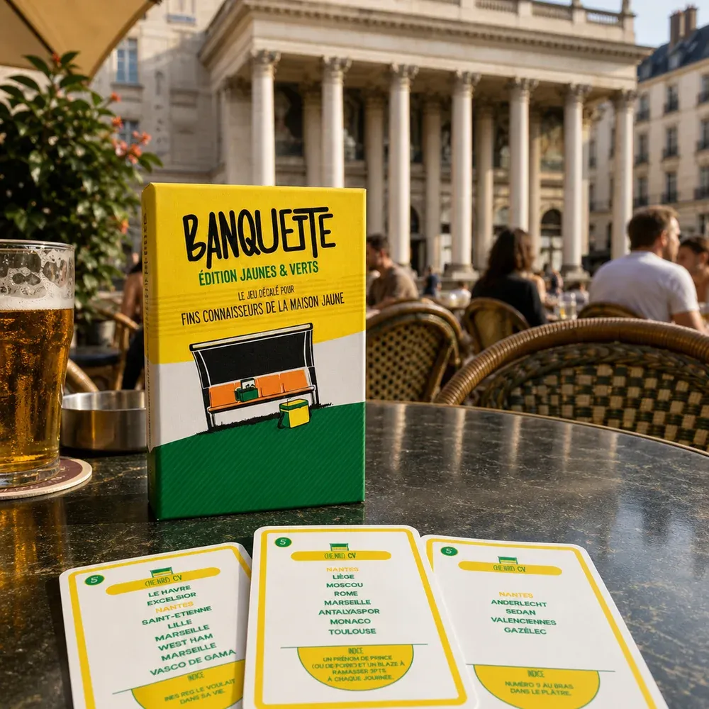 Banquette Édition Jaunes & Verts sur une terrasse nantaise