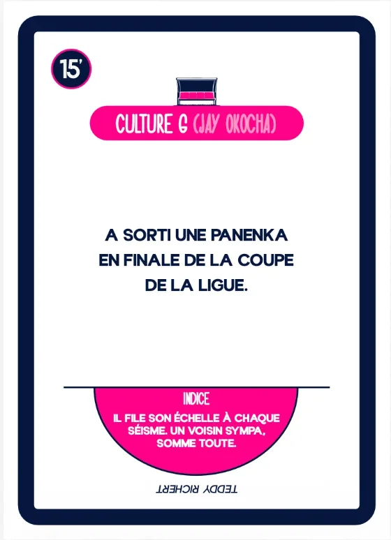 Jeu de cartes foot Banquette – visuel 1